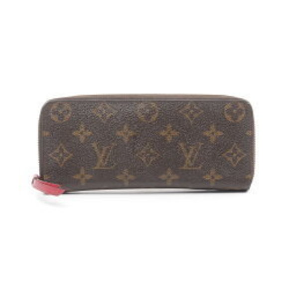 Louis Vuitton Clemence Portefeuille Long Wallet Leather Brown Pink - Picture 1 of 8